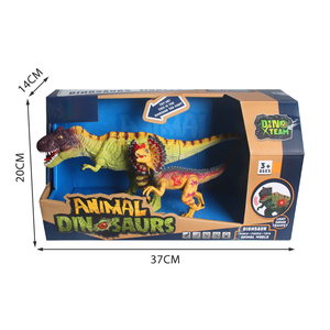 Set di 2 dinosauri giocattolo realistici con luci e suoni, modello <span class=keywords><strong>animale</strong></span> simulato per bambini, gioco interattivo, avventura immaginativa e divertente - Product Image 6