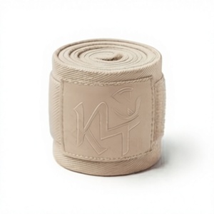 Support de poignet KT beige respirant avec fermeture auto-agrippante unisexe pour la musculation et la protection des paumes - Product Image 1
