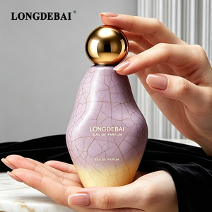 Botella de Perfume de Lujo con Certificación CE 2026, 30ml 50ml 100ml, Botella de Perfume de Vidrio Irregular con Efecto Degradado y Craquelado - Product Image 2