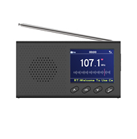 Radio DAB/DAB+ Layar LCD Warna Portabel dengan Speaker BT Nirkabel, Jam, Baterai 1200mAh, Waktu Putar 20 Jam