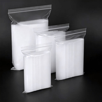 Sacs refermables en LDPE transparents avec fermeture éclair, taille personnalisée, sacs en plastique transparent pour l'emballage alimentaire avec logo personnalisé