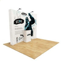 Stand d'exposition modulaire rétroéclairé 10 x 10 pieds pour salon professionnel, avec boîte à lumière et toile de fond, idéal pour les cosmétiques et les soins de la peau