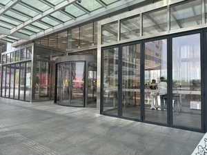 Moderno doble plegable Patio aleación de aluminio parrilla patrón deslizante abierto característica Exterior acordeón vidrio patios impermeable - Product Image 3