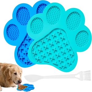 Accessoires pour animaux de compagnie : Gamelle pour chien avec compartiment séparé pour la nourriture, tapis à lécher en silicone de qualité alimentaire, distributeur de nourriture pour chien - Product Image 1