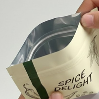 Kemasan Pouch Stand Up Custom Print dengan Jendela, Resealable, untuk Makanan, Biskuit, Kue, Rempah, Bumbu Bubuk, dan Herbal
