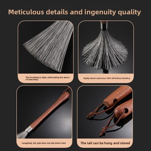 Cepillo para Ollas de Acero Inoxidable con Mango Largo y Material de Silicona, Práctico Gadget de Limpieza de Cocina para Lavar Ollas y Tazones - Product Image 3