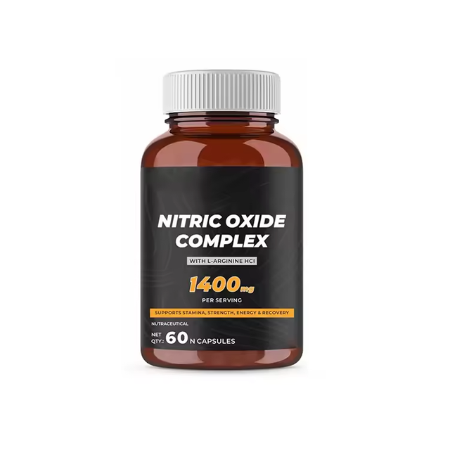 OEM Nitric Oxide Complex with L-Arginine HCl | 1400mg High Potency Stamina Booster | Maca Root Vitality Supplement