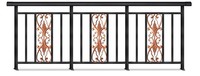 Rampe en aluminium sur mesure moderne |   Rampe d'escalier de balcon en acier galvanisé et alliage d'aluminium, étanche et résistante à la rouille pour villa