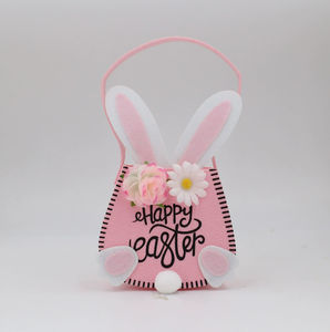 DAMAI Bolsas de Tela Decorativas para Pascua, Cestas con Diseño de Conejitos y Flores, Organizadores de Almacenamiento Sencillos para el Hogar y Fiestas - Product Image 6