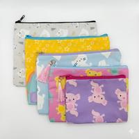 Étui à crayons portable personnalisé, trousse de maquillage à fermeture éclair, sac de rangement pour fournitures scolaires
