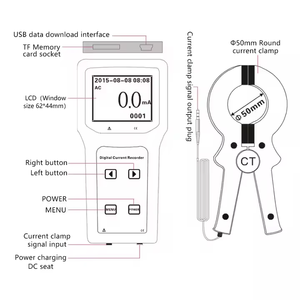 ES5001 Medidor Digital de Fugas de Corriente 0.001mA~1000A, Registrador de Alta Corriente, Probador de Amperios, Diodo de Resistencia - Product Image 1