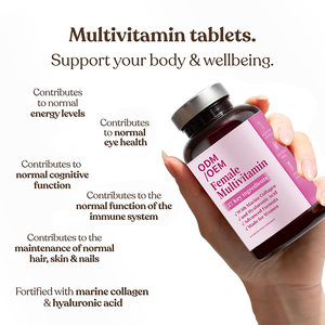 महिलाओं के लिए समुद्री कोलेजन और हाइलूरोनिक एसिड मल्टीविटामिन और खनिज - Product Image 2