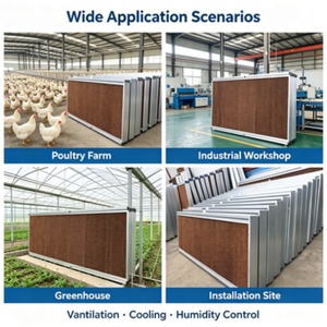 Cortina Húmeda <span class=keywords><strong>de</strong></span> Aluminio Duradera, Panel <span class=keywords><strong>de</strong></span> Papel Corrugado para Enfriamiento, Ventilación y Humidificación en Talleres Industriales - Product Image 3