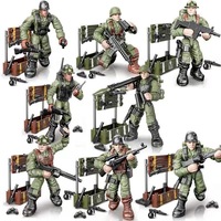 Modelo de Soldado de Plástico ABS con Articulaciones Móviles Realistas, Armas de Juguete, Bloques de Construcción Ensamblables, Juguetes de PP, Set de Muñecos Militares de la Nueva Era