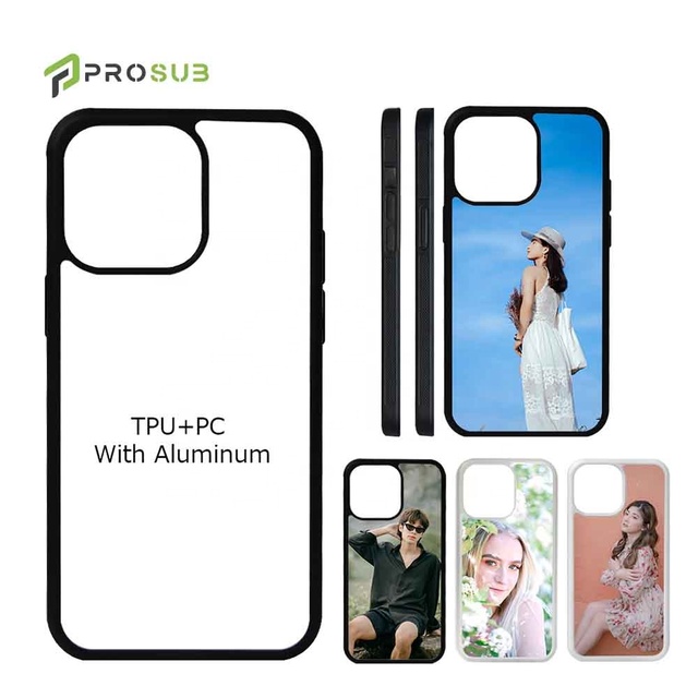 Prosub Wholesale 2D TPU PC Custom Print Sublimation Blanks Phone Case for Iphone 12 13 14 15 Pro Max Mobile Phone Covers