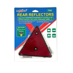 Spanish famous supplier High visible red truck anti-collision triangular rear reflectors plastic triangle reflector