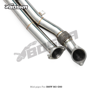Tuyau d'échappement BOSKA à longueur égale avec tuyau en Z pour M3/M4 G80/G82 3.0T 2021-2024 en acier inoxydable SS304 - Product Image 6
