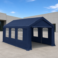 Abri de voiture pliable robuste et imperméable 3x6 avec structure en acier, installation facile pour jardin extérieur et salons professionnels