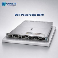Serveur Rack 1U d'Entreprise Reconditionné avec 4x32 Go DDR5 6400, 8 SSD NVMe, Intel Xeon 2.7 GHz pour Serveur Rack 1U PowerEdge R670