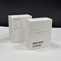 Boîte à café avec logo personnalisé, écologique, biodégradable, en papier kraft, emballage pour café