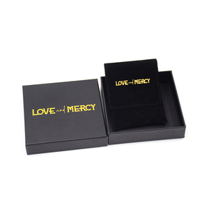 Free Sample rectangle cardboard decorative Eco Friendly drawer gift portable Ring Box Jewelry