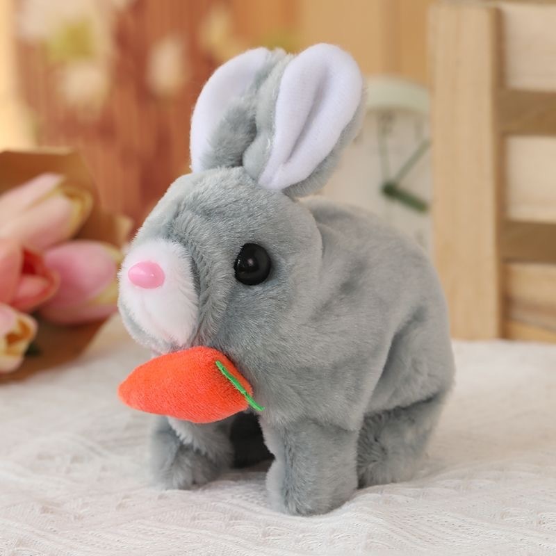 Gray rabbit carrot