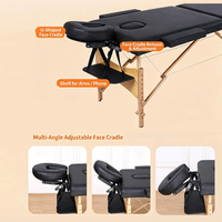 Fabrik-Großhandel Tragbare 3-teilige Klappbare Holz-Massageliege 200kg Tragfähigkeit Beauty-Spa-Liege für Händler