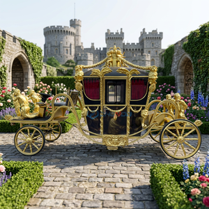 Charrette royale électrique de luxe, chariot à chevaux, transport spécial, charrette de mariage - Product Image 1