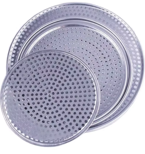 Plateau de cuisson en aluminium perforé, plaque de boulangerie en aluminium avec trous pour la cuisson au four - Product Image 2