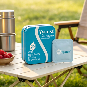 OEM Marque Privée Bandes Orales de Vitamine D3 K2 à la Framboise Sauvage – Complément pour la Régulation de la Santé Osseuse – 30 Sachets - Product Image 4