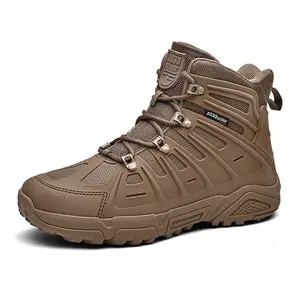 2023 New Factory High Ankle Men Combat Shoes Outdoor Desert Training Black Khaki Safety Men Tactical Boots