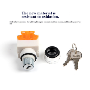 LAY37-11BN 22mm 1NO1NC IP65 ABS Rotary <b>Switch</b> with Key 10A 600V Home Appliance Use Shipping Not Included - Product Image 6