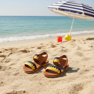 Sandales plates haut de gamme coréennes OZKIZ pour enfants, respirantes, à bout ouvert, pour 2-7 ans – Mode enfantine en gros pour l'été - Product Image 3