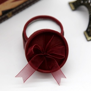 Vintage Elegance Multi-Color Mini Round Jewelry Travel <b>Box</b> Simple Style Portable Paper Ring Gift <b>Box</b> with Ribbon - Product Image 6