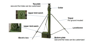 Mât télescopique robuste en alliage d'aluminium galvanisé à chaud pour antenne WIFI, télécommunications longue portée, hauteur de 3 à 30 mètres - Product Image 6