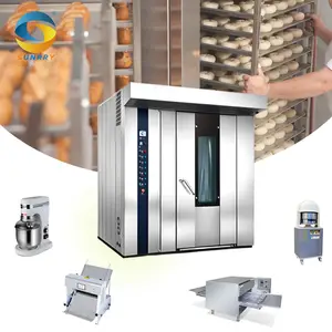 Wholesale Price Industrial Big Rotary Brasil Mixers Bakery Oven Gas Professional Bakery Equipment Bread Food Shop