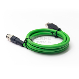 M12 с кабелем Ethernet <span class=keywords><strong>RJ45</strong></span> M12 <span class=keywords><strong>RJ45</strong></span> к разъему Ethernet в сборе 4 Pin D с кодом 2 3 4 5 6 8 12 Pin - Product Image 4