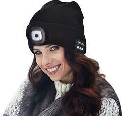 Winter Music Sports LED <strong>Lights</strong> <strong>Hat</strong> Custom Sports Beanies <strong>Hats</strong> for Men Women Headlamp Bluetooth Beanie - Product Image 3