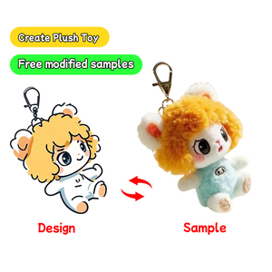 Peluche giocattolo di peluche personalizzato con borsa portachiavi in peluche personalizzato - Product Image 3