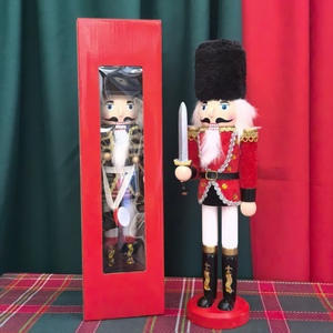 Personnalisation <span class=keywords><strong>Casse</strong></span>-<span class=keywords><strong>noisette</strong></span> Soldat Roi Marionnette en Bois Massif de <span class=keywords><strong>30</strong></span> <span class=keywords><strong>cm</strong></span> <span class=keywords><strong>Casse</strong></span>-<span class=keywords><strong>noisette</strong></span> de Noël pour Accessoire de Fête - Product Image 2