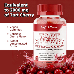 Toptan Vegan Kiraz Özü Jelibonları, Ürik Asit ve Eklem Fonksiyonları için Sağlık Takviyesi Jelibon Şekerleri - Product Image 3