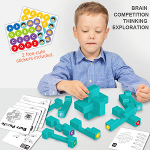 Puzzle de serrure Lu Ban pour enfants, jeu de blocs en plastique <span class=keywords><strong>KongMing</strong></span> à assembler, 15 pièces, jeu éducatif DIY pour soulager le stress - Product Image 3