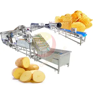 Mesin penggorengan Prancis kecil A Fabriquer Des Chip Pommes Frite kentang goreng beku lini produksi