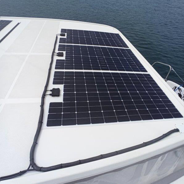 Wholesale Commercial Semi-Flexible 100W 12V/24V 22%-25% Efficiency Photovoltaic Solar Panels
