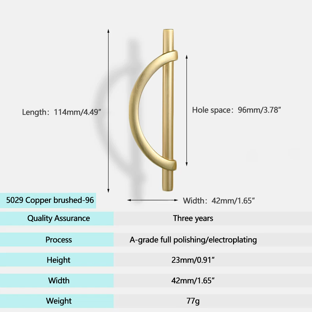 0063 Brushed Gold-96mm/3.75" Hole Center