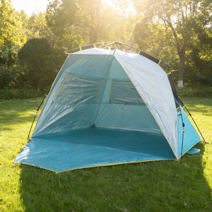 Tente de camping quatre saisons à double couche avec piquets de sol en forme de V/Trigone, en tissu polyester Oxford 210D, portable et pliable en fibre de verre - Product Image 6