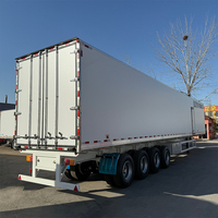 Semi-remorque frigorifique 4 essieux de fabrication chinoise, remorque frigorifique robuste pour le transport de produits surgelés, viande, fruits de mer et de la chaîne du froid
