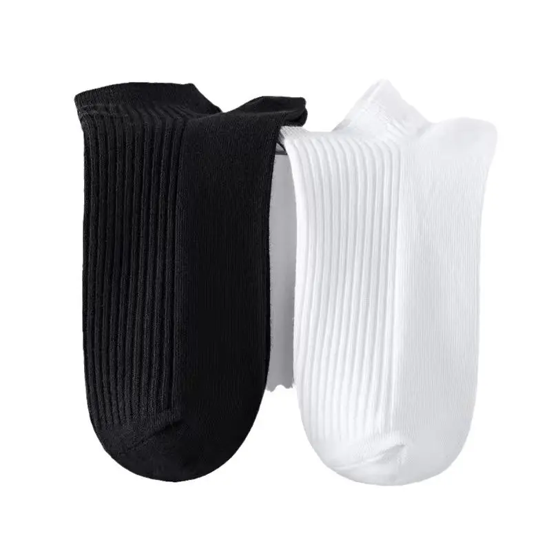 Cotton or polyester breathable black white grey blank men women crew socks