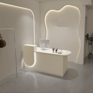 Small <b>MINI</b> Counter Front <b>Desk</b> Reception <b>Desk</b> Cash Register Modern Minimalist Clothing Store Milk Tea Shop Beauty Salon Counter - Product Image 3