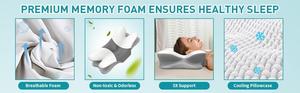 Cổ tử cung cổ gối để giảm đau làm mát Bộ nhớ bọt đường viền gối với Ergonomic hỗ trợ cho bên trở lại dạ dày tà vẹt - Product Image 6